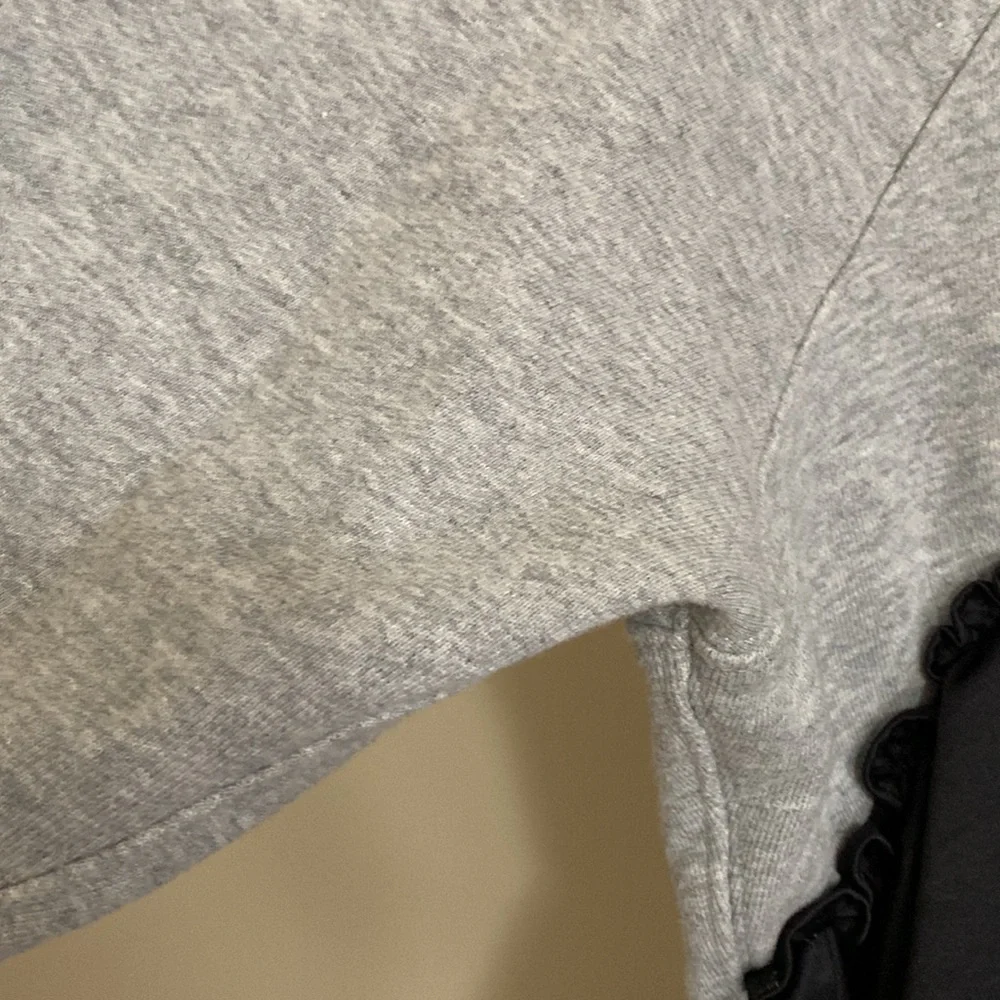 J. Crew Asymmetrical Ruffle Sweatshirt